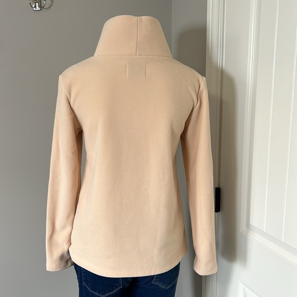Dudley Stephens Park Slope Turtleneck Terry Fleece Natural Blush Neutral Sz S - Picture 6 of 15